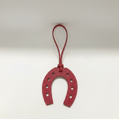 faux leather horseshoe purse charm
