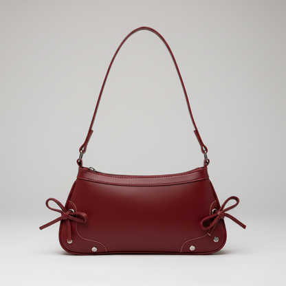 double bow moto shoulder bag