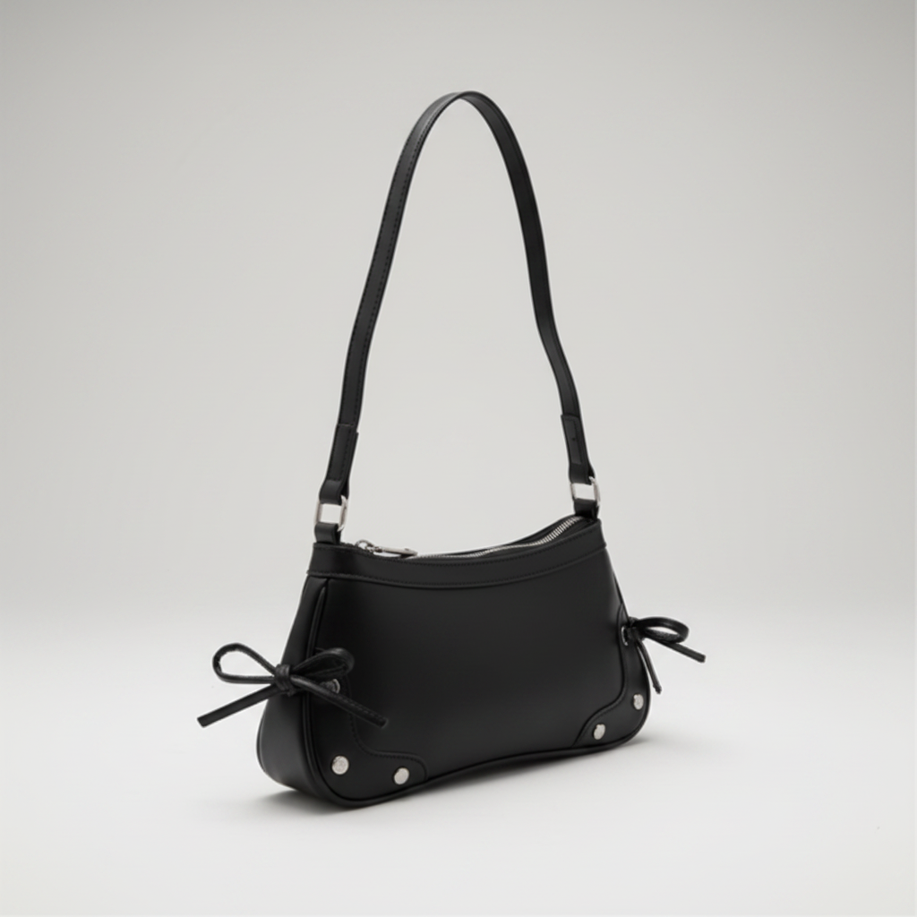 double bow moto shoulder bag