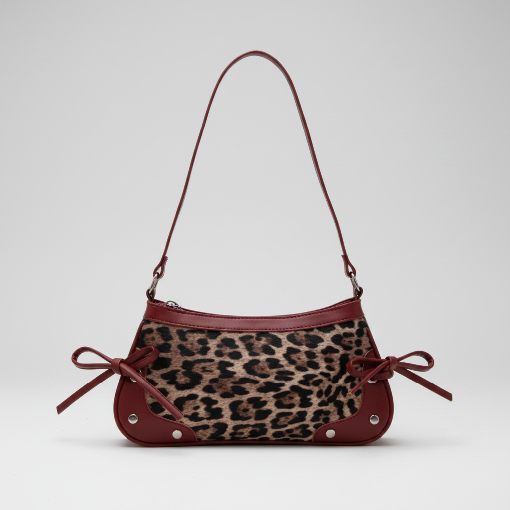 double bow moto shoulder bag
