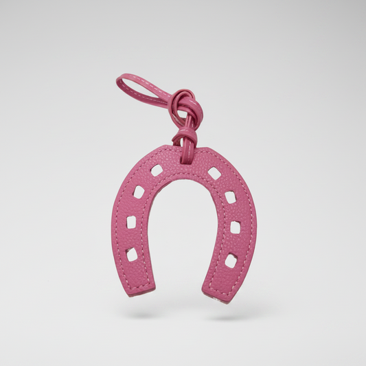 faux leather horseshoe purse charm