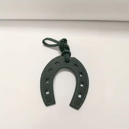 faux leather horseshoe purse charm